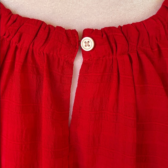 [LOFT] Vibrant Striped Red Blouse - Size Large - Picture 4 of 5